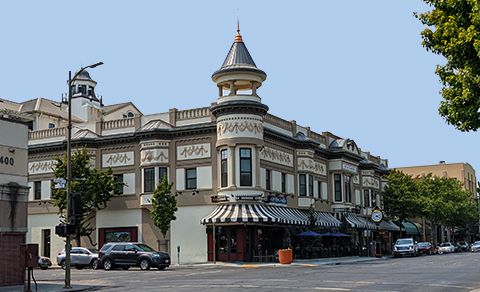 The Moorehead building shows the whole building from the corner